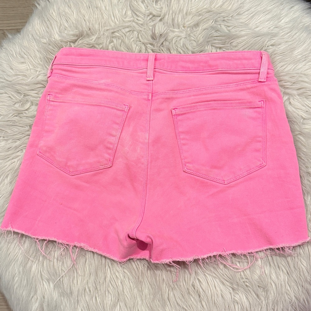 Neon wash L’Agence cut off denim shorts sz 30 - Picture 6 of 6